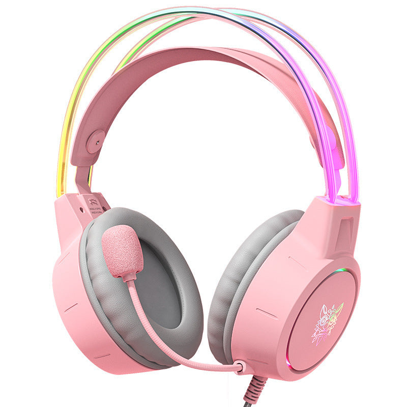 RGB Wired Gaming Headset – Light-Up Over-Ear Headphones with Mic for PC, Xbox, PS5, Switch