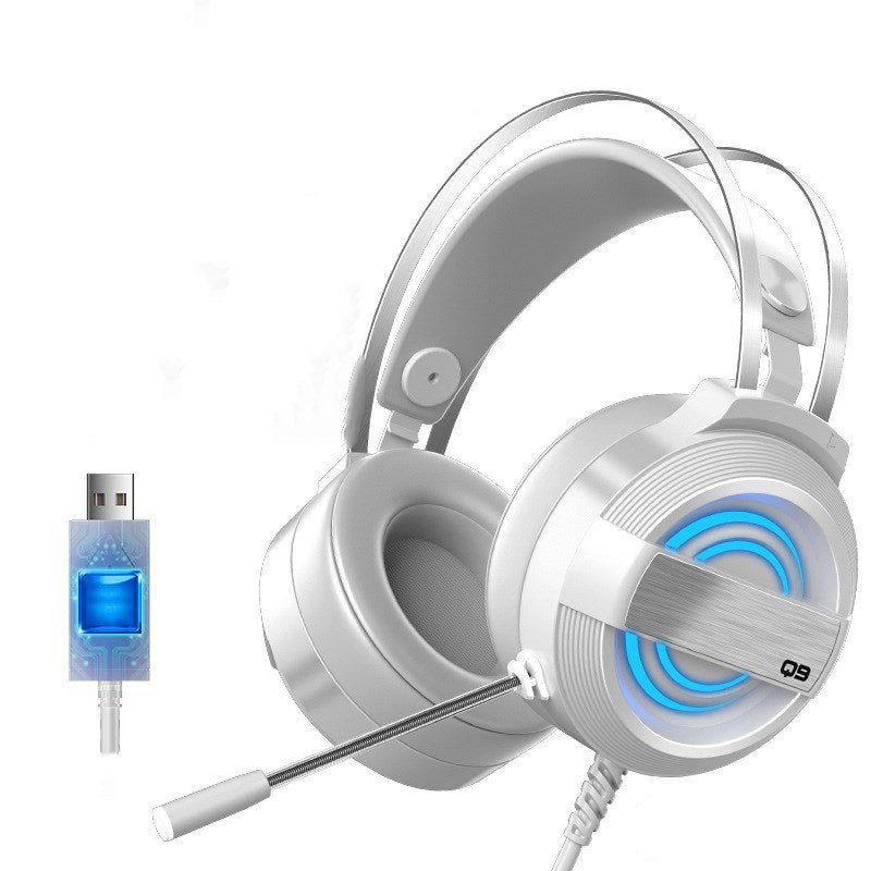 Bluetooth & Wired Gaming Headset – Mic, Surround Sound, LED