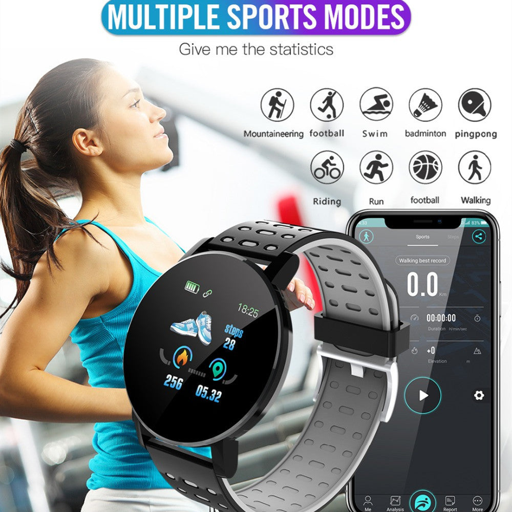 Bluetooth Smartwatch 119 Plus – Fitness Tracker with Sleep, Activity & Notifications