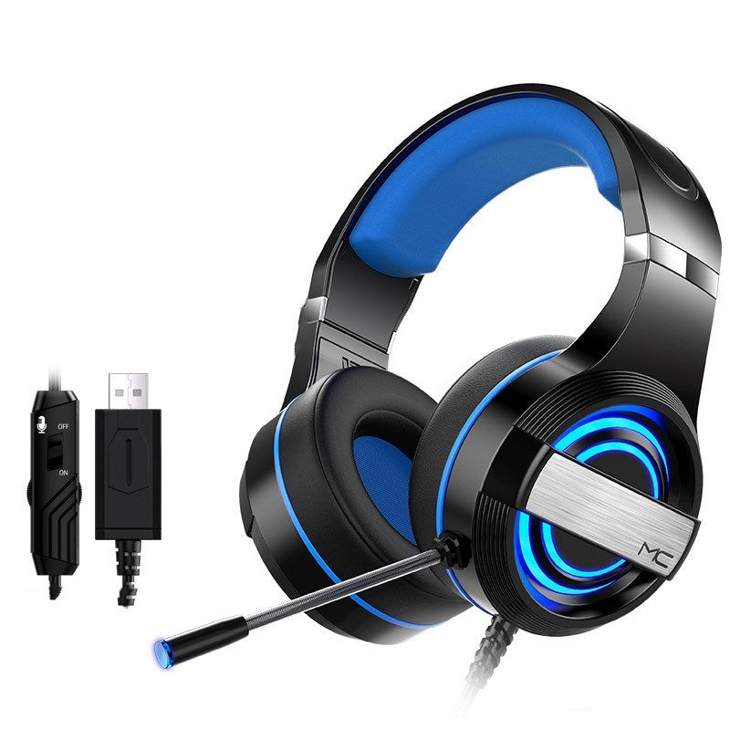Bluetooth & Wired Gaming Headset – Mic, Surround Sound, LED