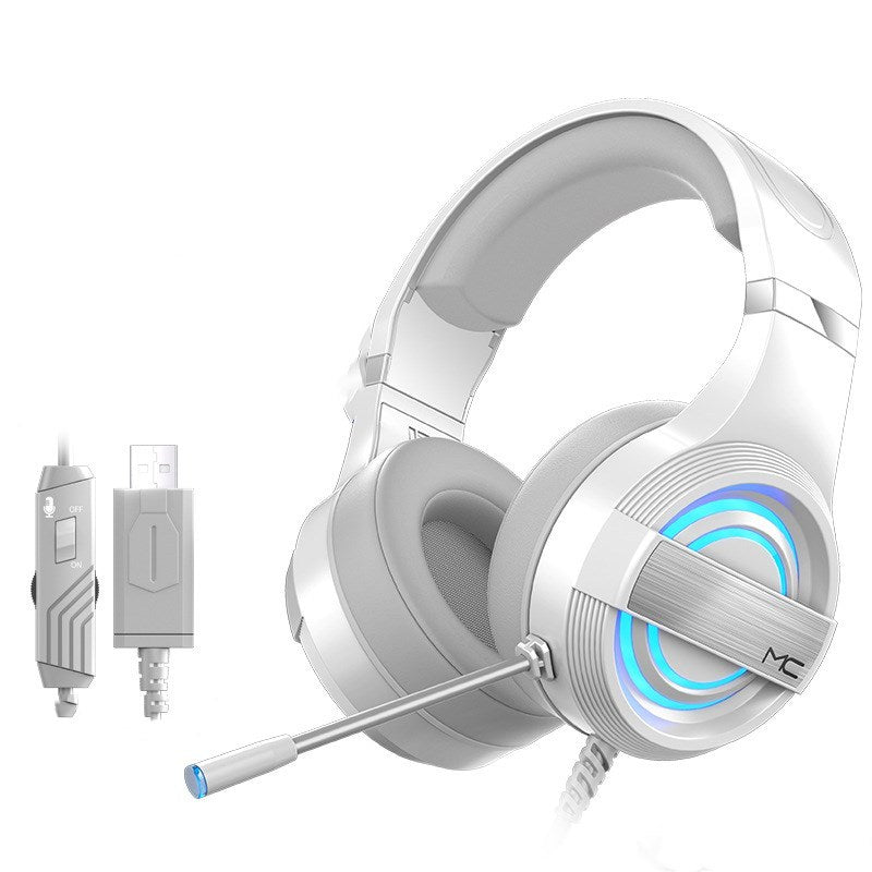 Bluetooth & Wired Gaming Headset – Mic, Surround Sound, LED