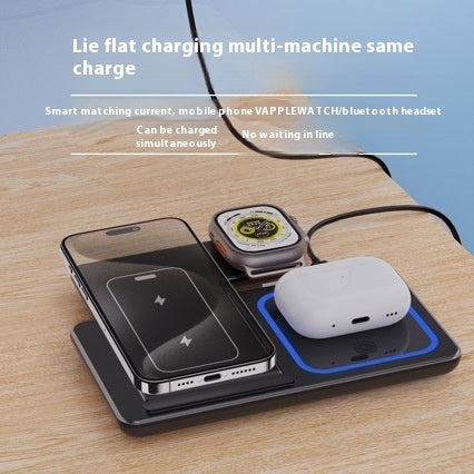 15W 3-in-1 Wireless Charging Stand – Fast Qi Charger for Phone, Smartwatch & Earbuds