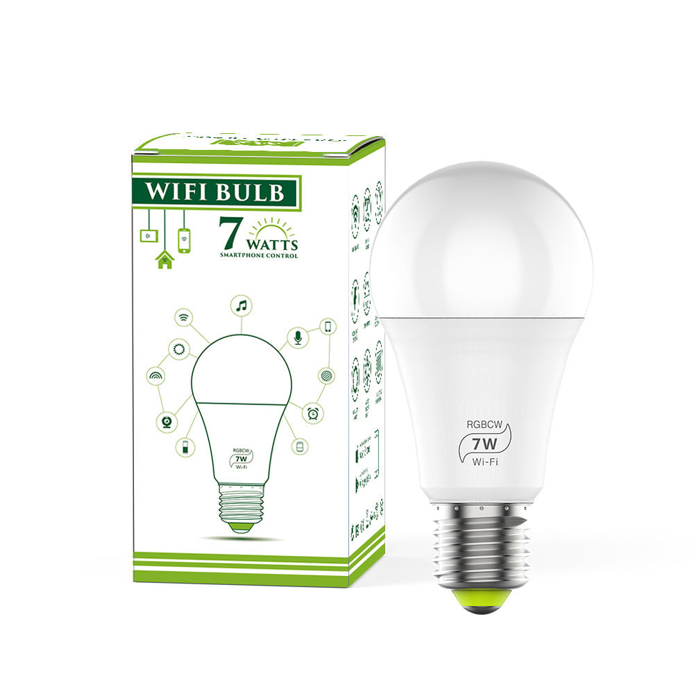 Smart WiFi LED Bulb – Works with Alexa & Google | RGB + Adjustable White | Voice + App Control