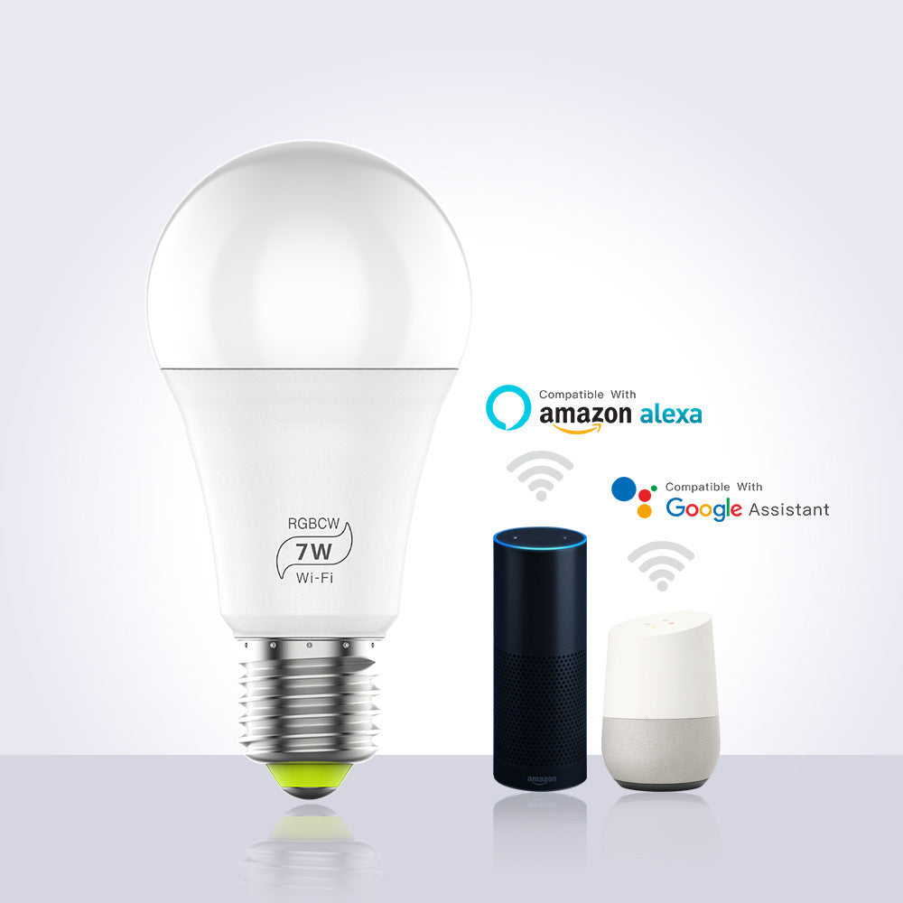 Smart WiFi LED Bulb – Works with Alexa & Google | RGB + Adjustable White | Voice + App Control