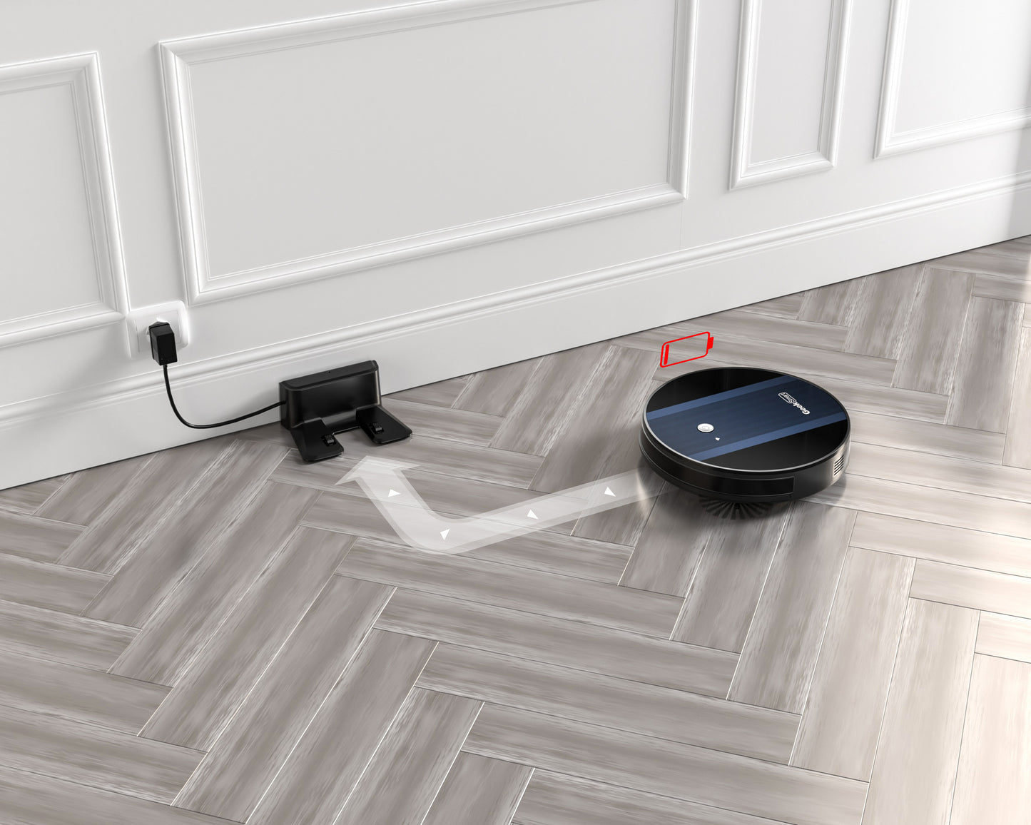GeekSmart G6+ Robot Vacuum – Ultra-Thin, 1800Pa Suction, App + WiFi Control, Self-Chargin