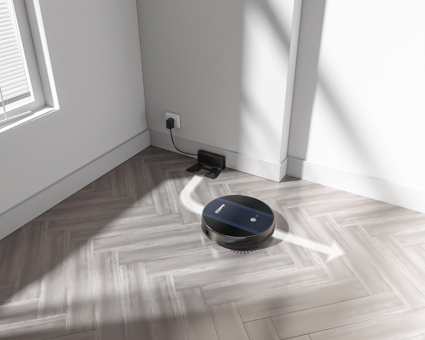 GeekSmart G6+ Robot Vacuum – Ultra-Thin, 1800Pa Suction, App + WiFi Control, Self-Chargin