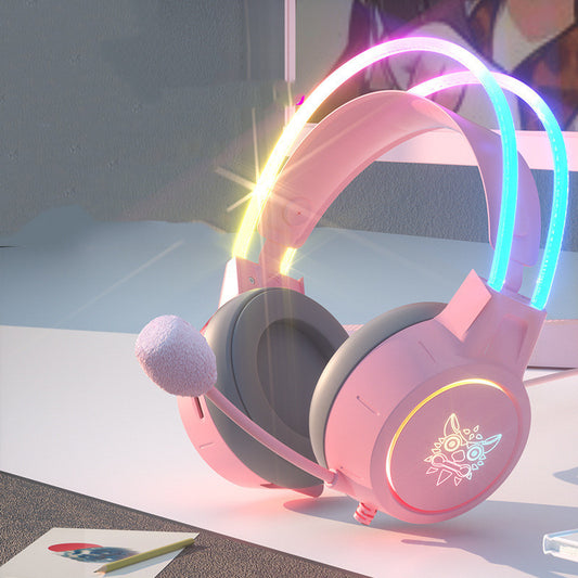 RGB Wired Gaming Headset – Light-Up Over-Ear Headphones with Mic for PC, Xbox, PS5, Switch