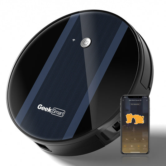 GeekSmart G6+ Robot Vacuum – Ultra-Thin, 1800Pa Suction, App + WiFi Control, Self-Chargin