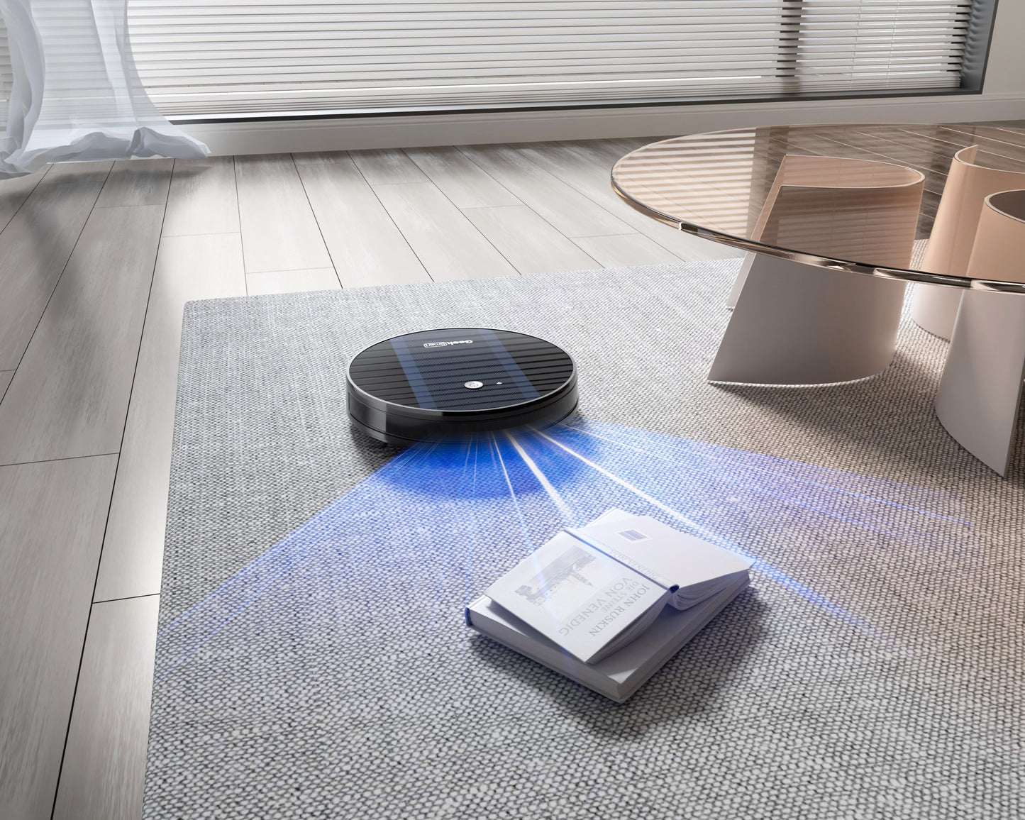 GeekSmart G6+ Robot Vacuum – Ultra-Thin, 1800Pa Suction, App + WiFi Control, Self-Chargin